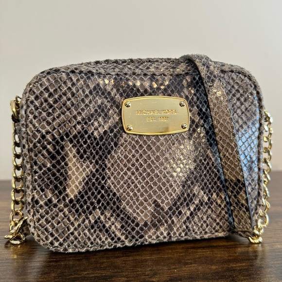 Michael Kors Mini Python Crossbody Hamilton Bag - Picture 5 of 10